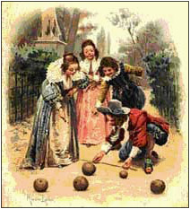 Jeu de boules à la Renaissance